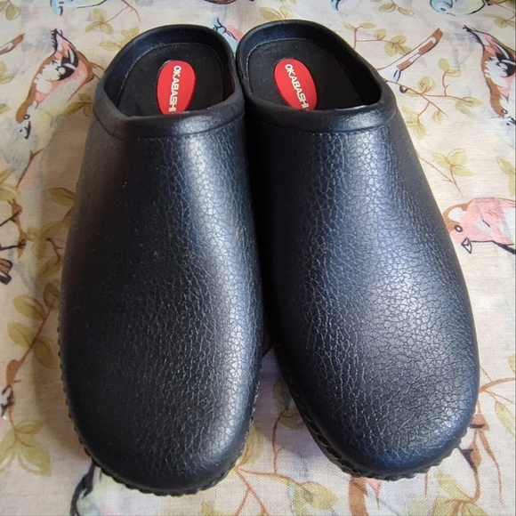 Okabashi Black Rubber Slip On Clogs Mules Size Woman Size Small Size 5-6 Durable - Picture 4 of 10